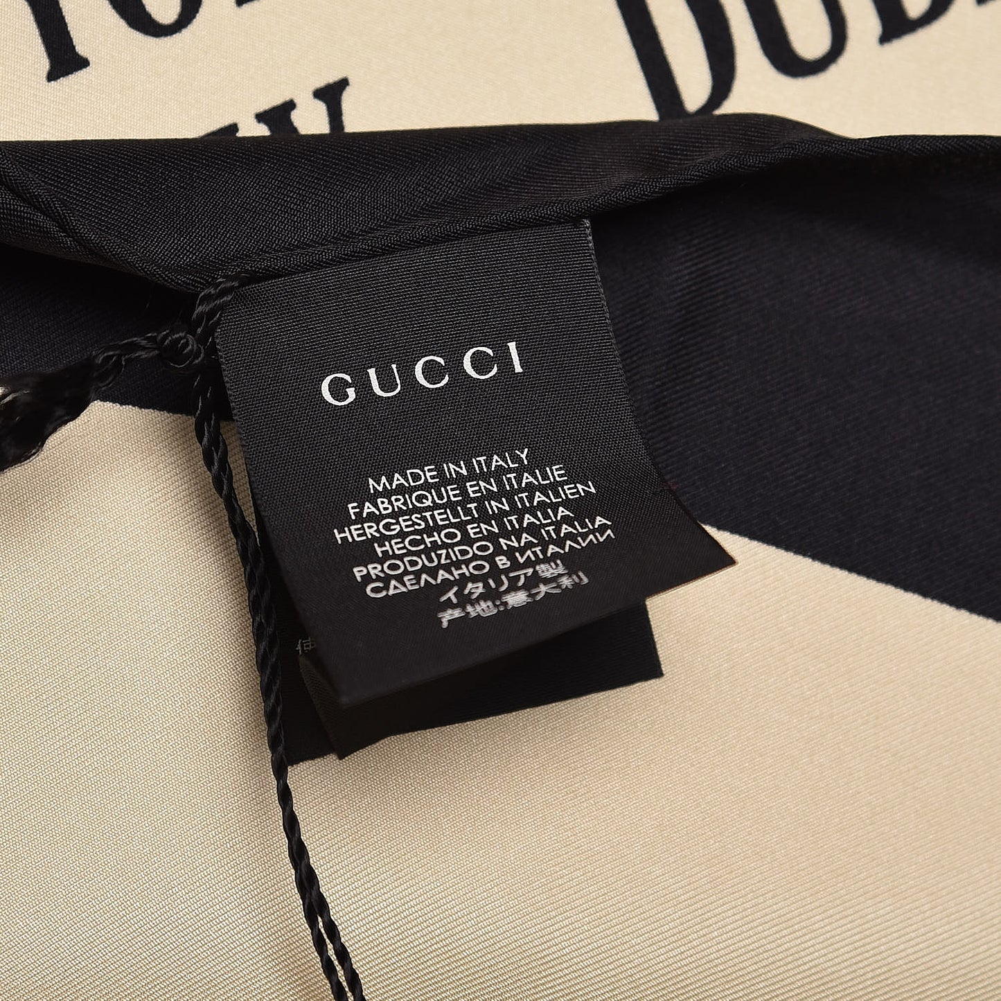 Silk Gucci Multiworld Square Scarf Ivory Multicolor