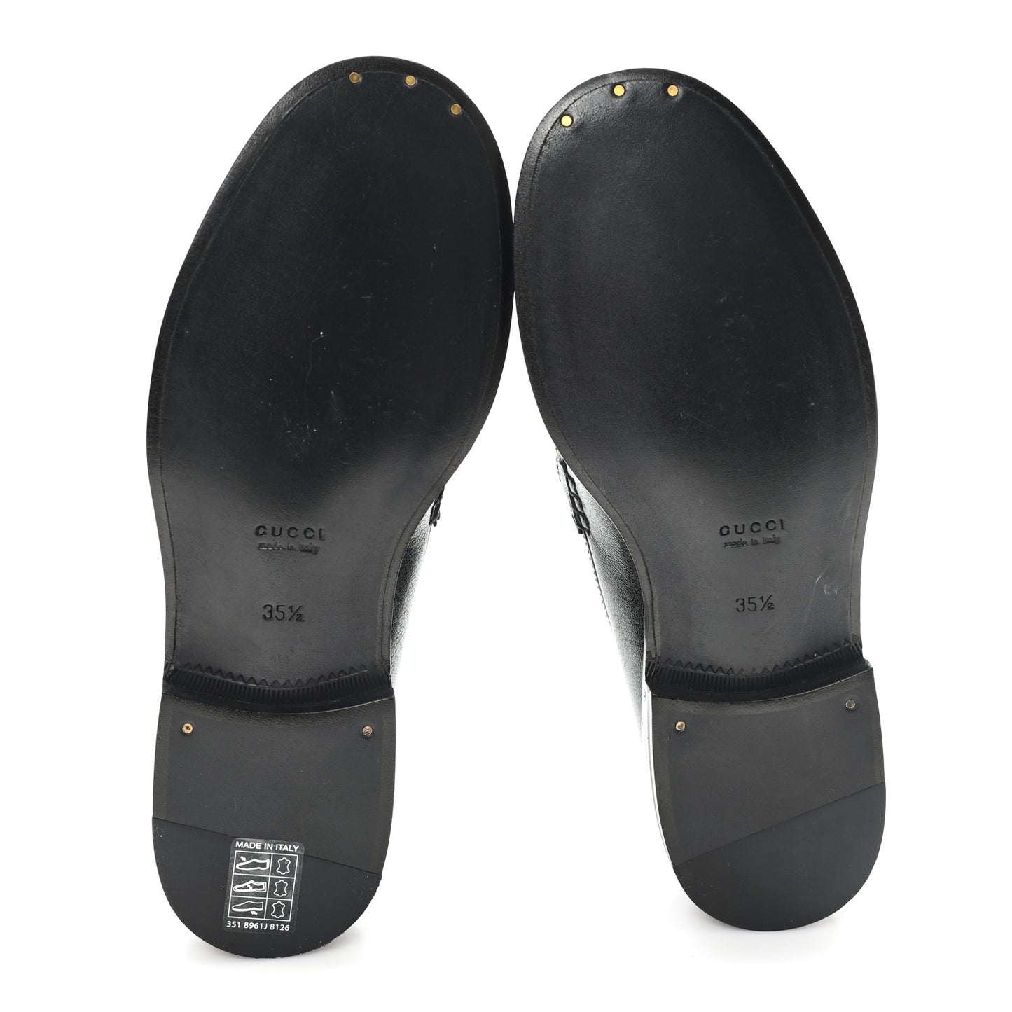 Goatskin Womens Logo 15mm Loafers 35.5 Black