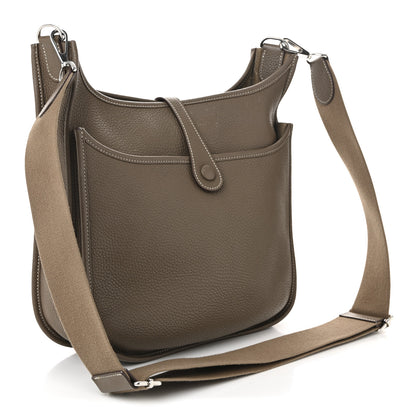 Hermes Taurillon Clemence Evelyne III PM Etoupe 3 of 11