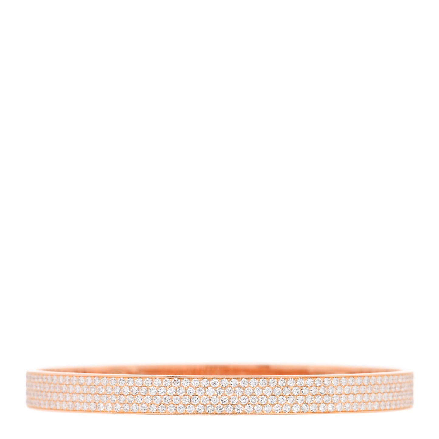 18K Rose Gold Diamond PM Collier De Chien Full Pave Bracelet SH
