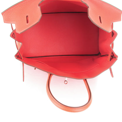 Hermes Taurillon Clemence Birkin 35 Rouge Pivoine 7 of 24
