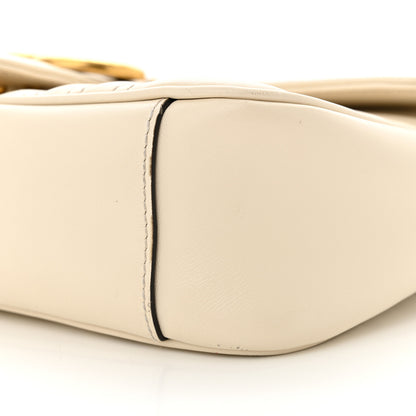 Gucci Calfskin Matelasse Medium GG Marmont Shoulder Bag White 10 of 13