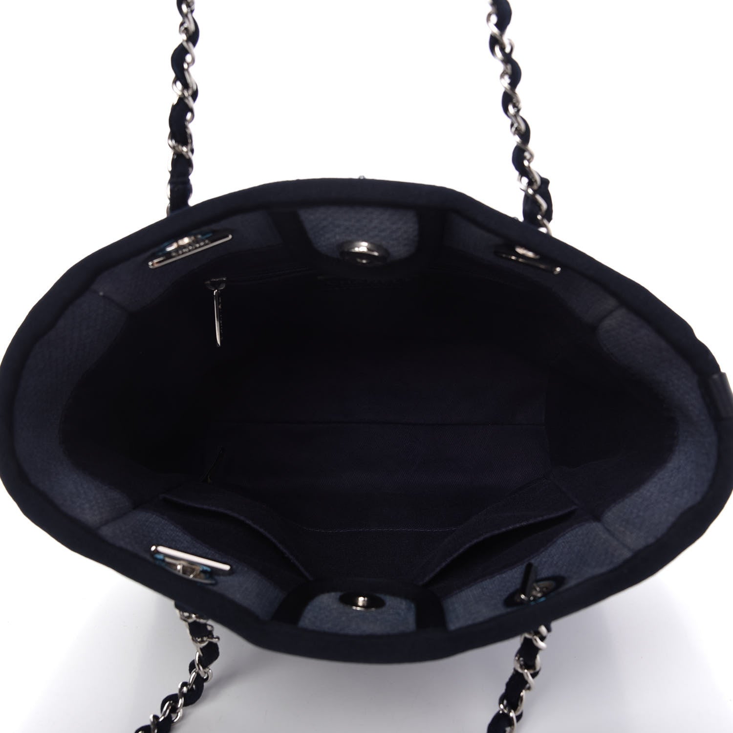 Chanel Canvas Mini Deauville Tote Denim Blue 5 of 10