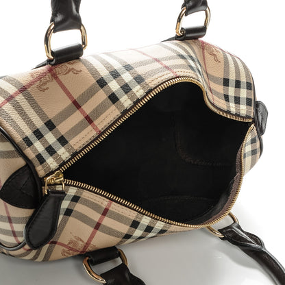 Burberry Haymarket Check Small Chester Bowling Bag Chocolate 5 of 8