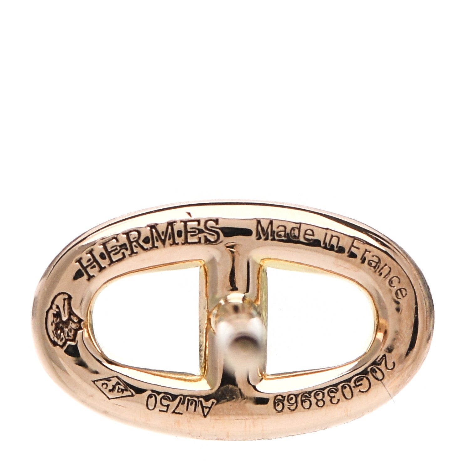 Hermes 18K Rose Gold TPM Farandole Stud Earrings 4 of 5