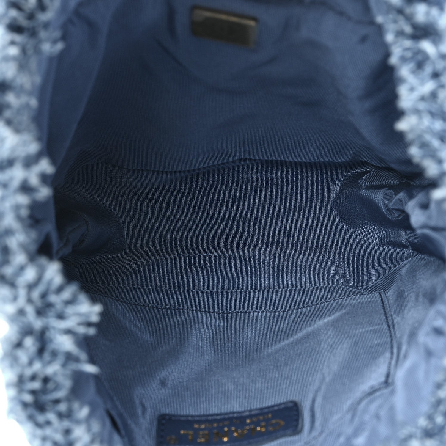 Chanel Denim Quilted Small Mood Bucket With Chain Blue Multicolor 5 of 9