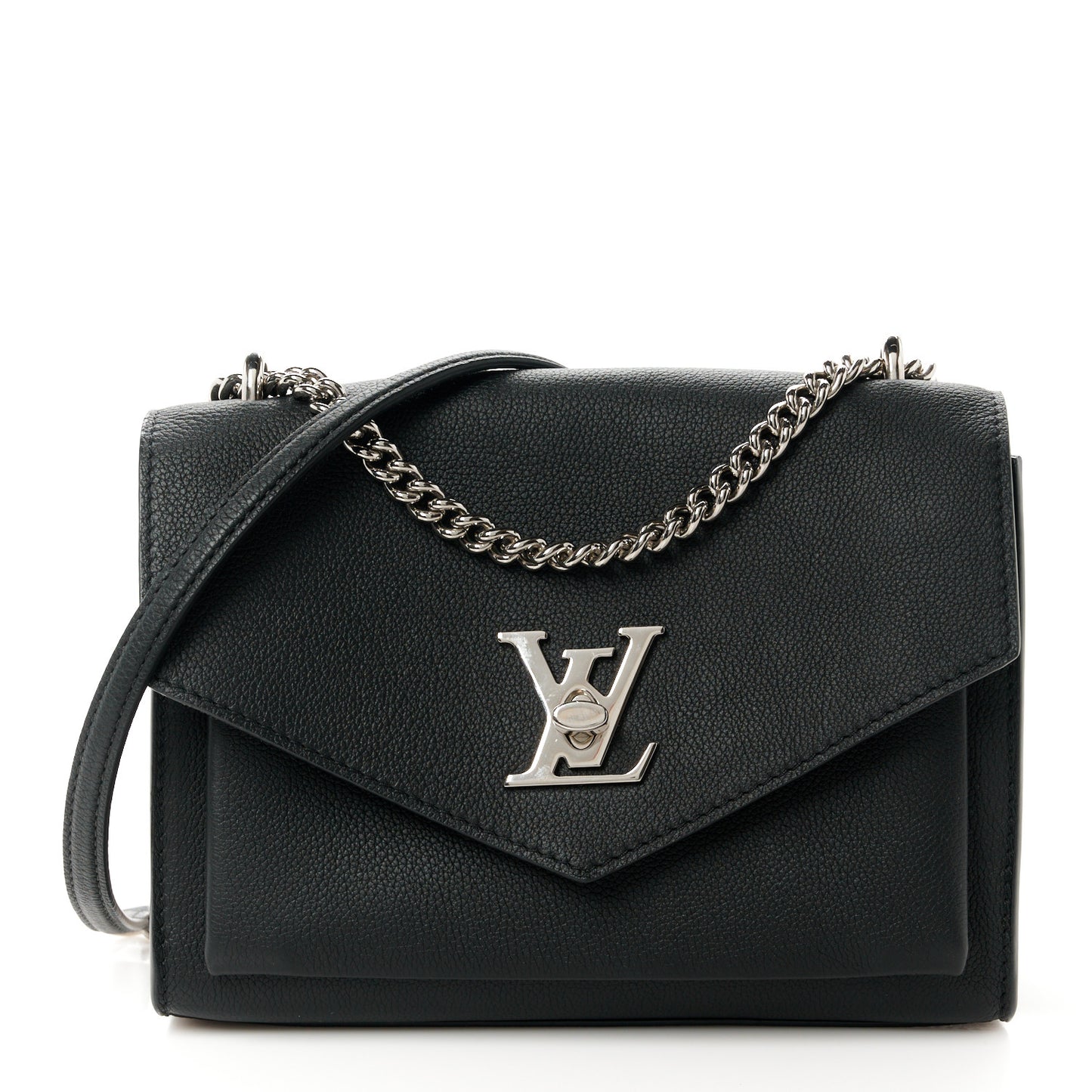 Soft Calfskin My Lockme Chain Bag BB Black