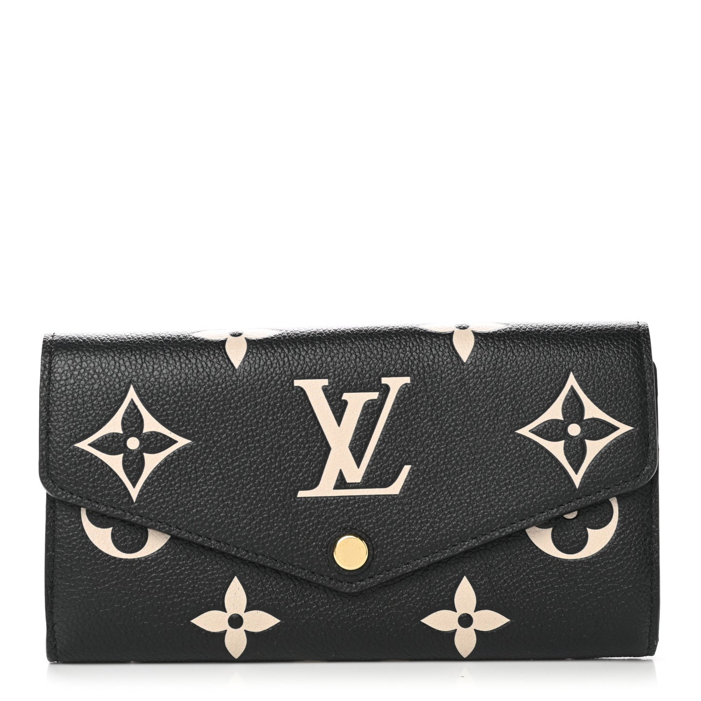 Monogram Empreinte Giant Sarah Wallet Black Beige