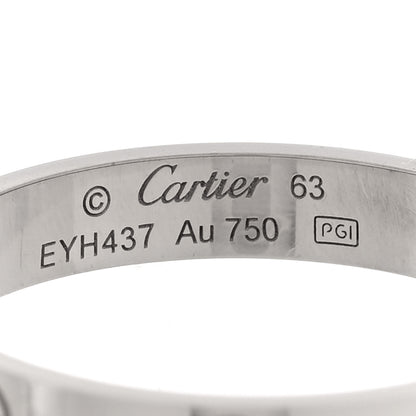 Cartier 18K White Gold 3.5mm LOVE Wedding Band Ring 63 10.5 4 of 4