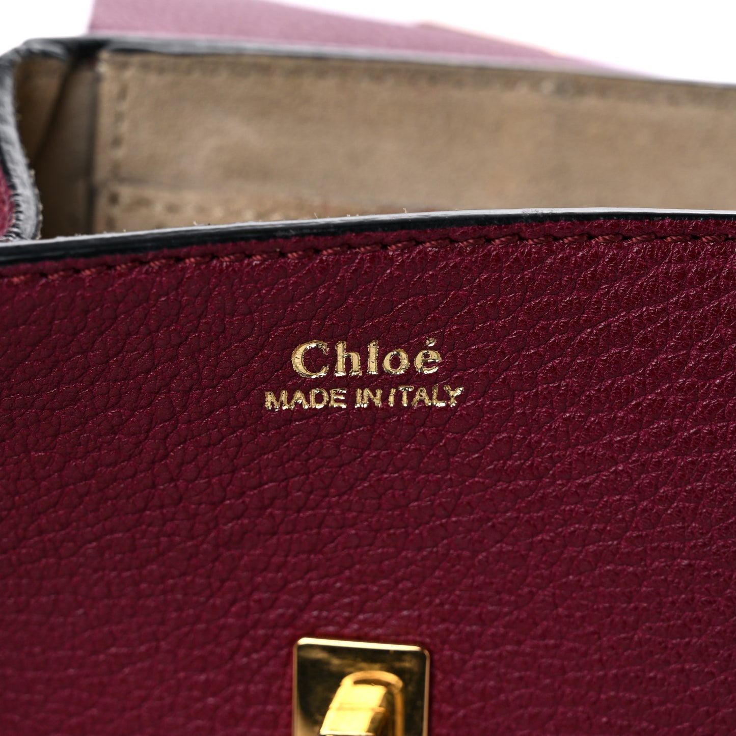 Grained Lambskin Mini Drew Shoulder Bag Wine Purple