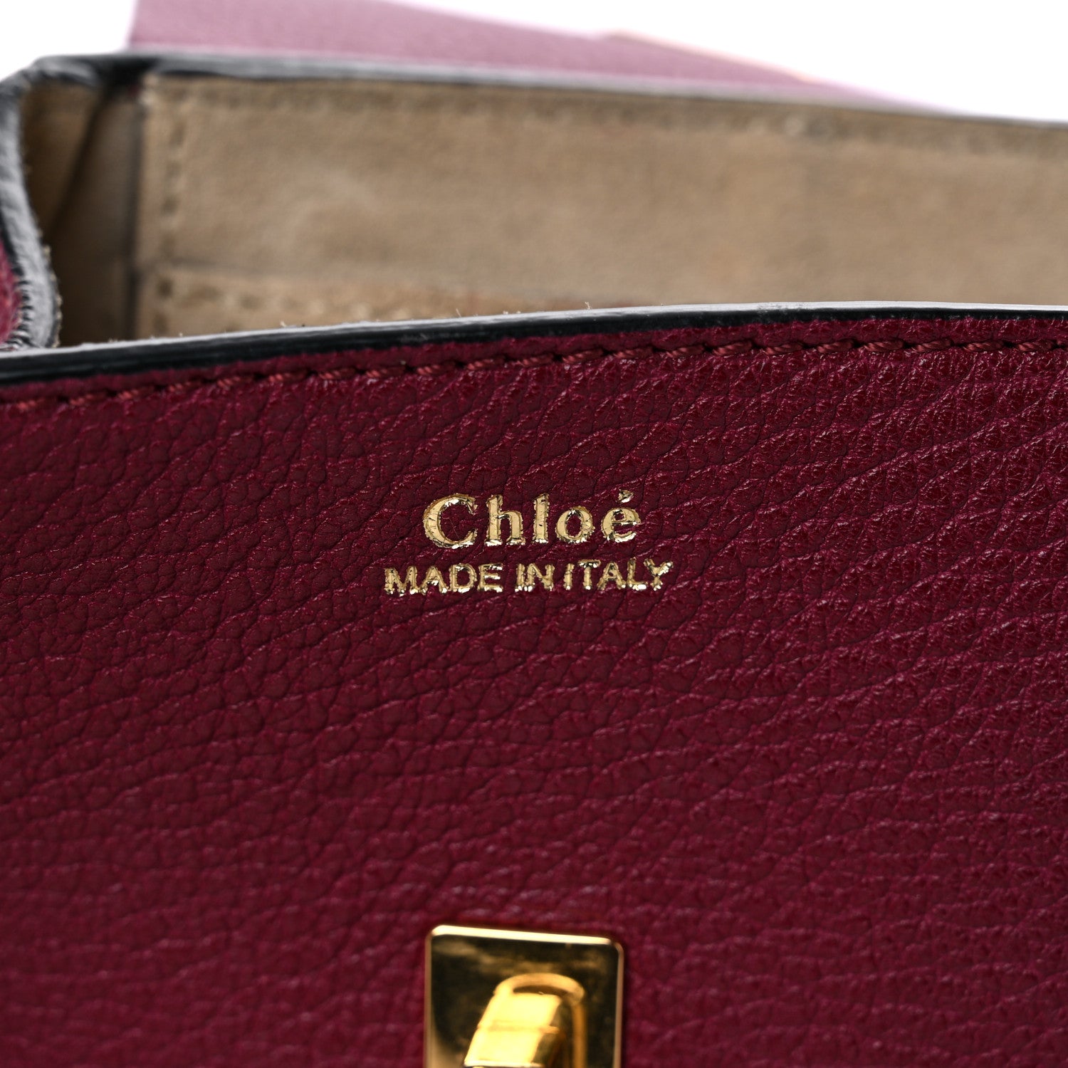 Chloe Grained Lambskin Mini Drew Shoulder Bag Wine Purple 6 of 15