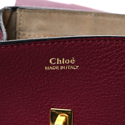 Chloe Grained Lambskin Mini Drew Shoulder Bag Wine Purple 6 of 15