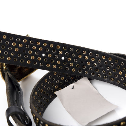 Gucci Calfskin Studded Feline Belt 90 36 Black 3 of 5