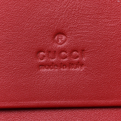 Gucci GG Supreme Monogram Bosco Patch Card Case Wallet Beige Malva Hibiscus Red 6 of 10