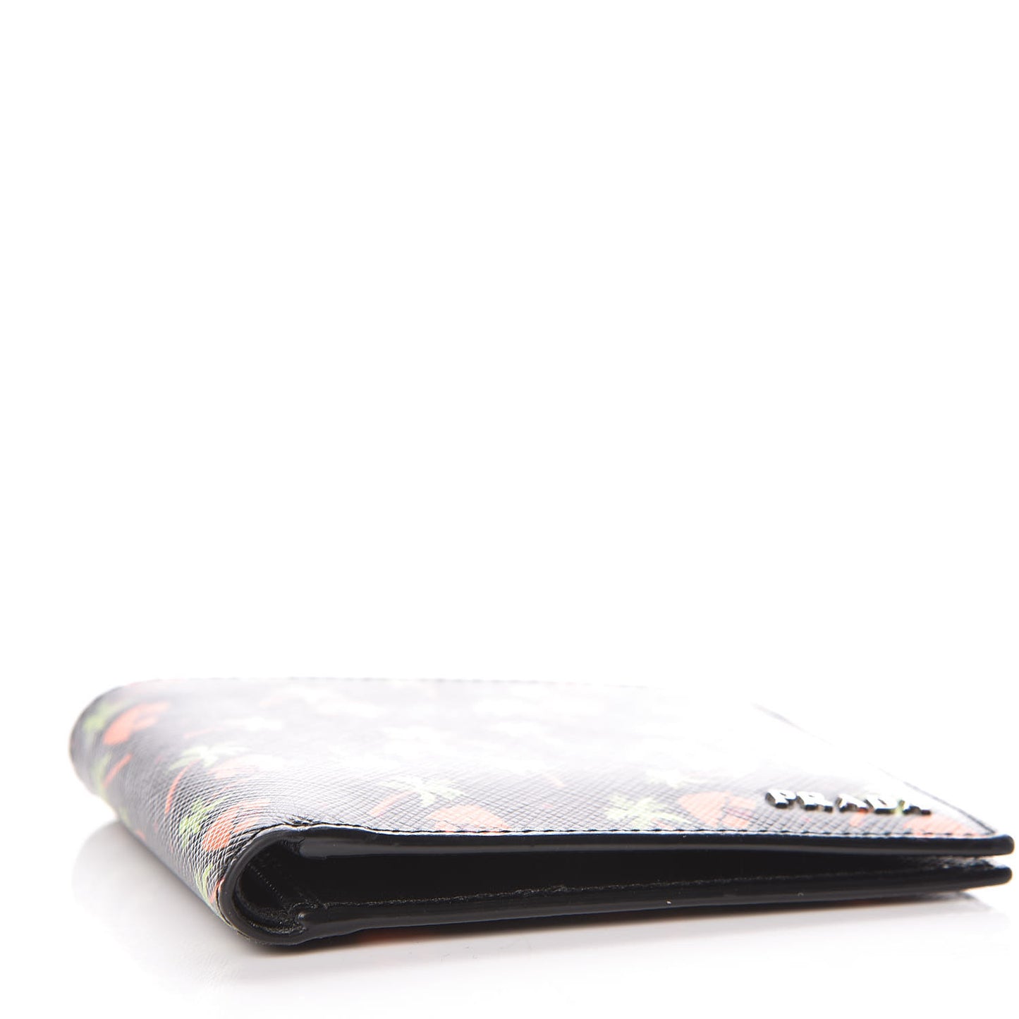 Saffiano Palm Tree Bi-Fold Wallet Black