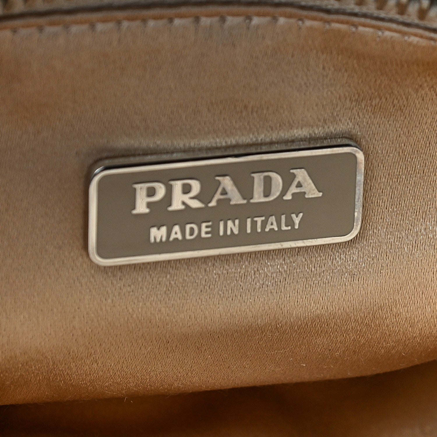 Prada Ostrich Beaded Bag Brown 5 of 23