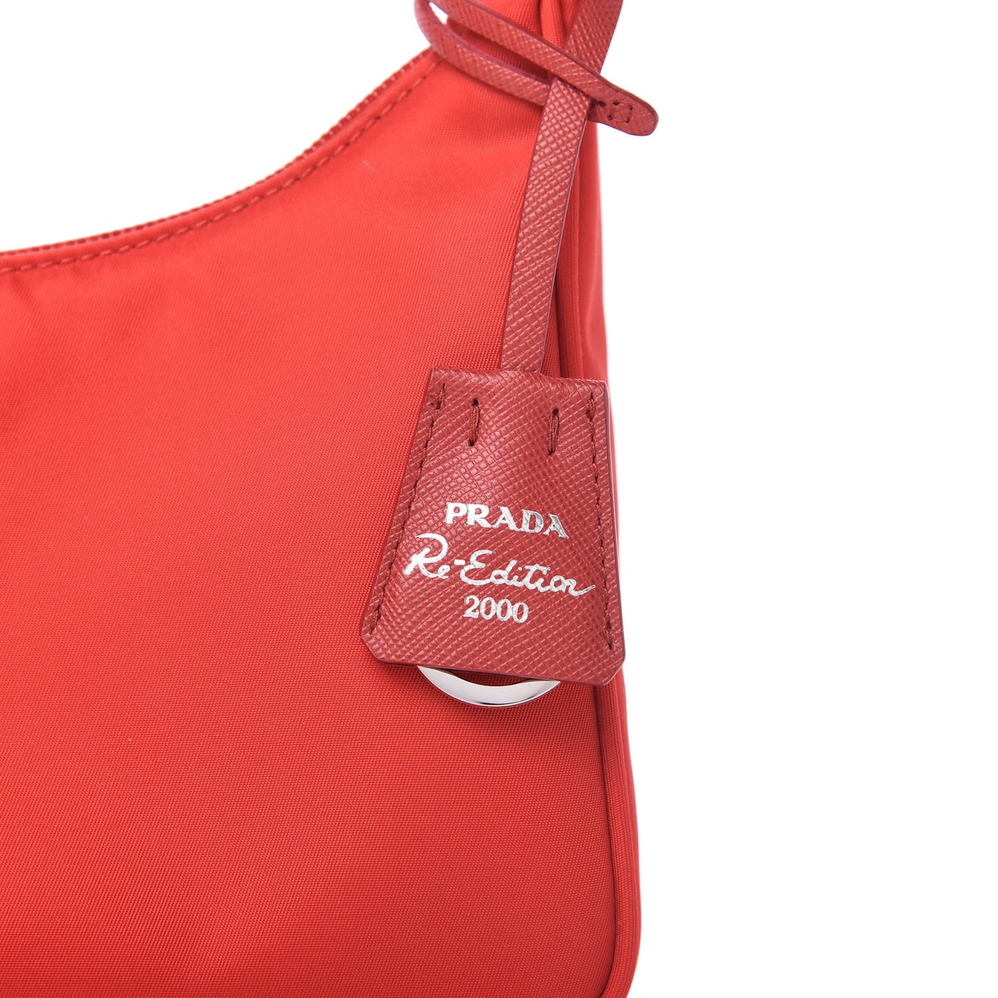 Tessuto Nylon Mini Re-Edition 2000 Bag Rosso