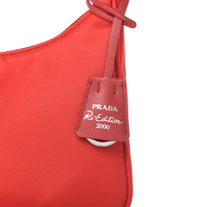 Prada Tessuto Nylon Mini Re-Edition 2000 Bag Rosso 11 of 12