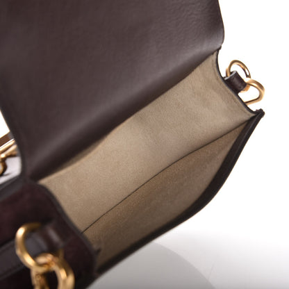 Chloe Calfskin Suede Medium Nile Bracelet Bag Carbon Brown 6 of 10