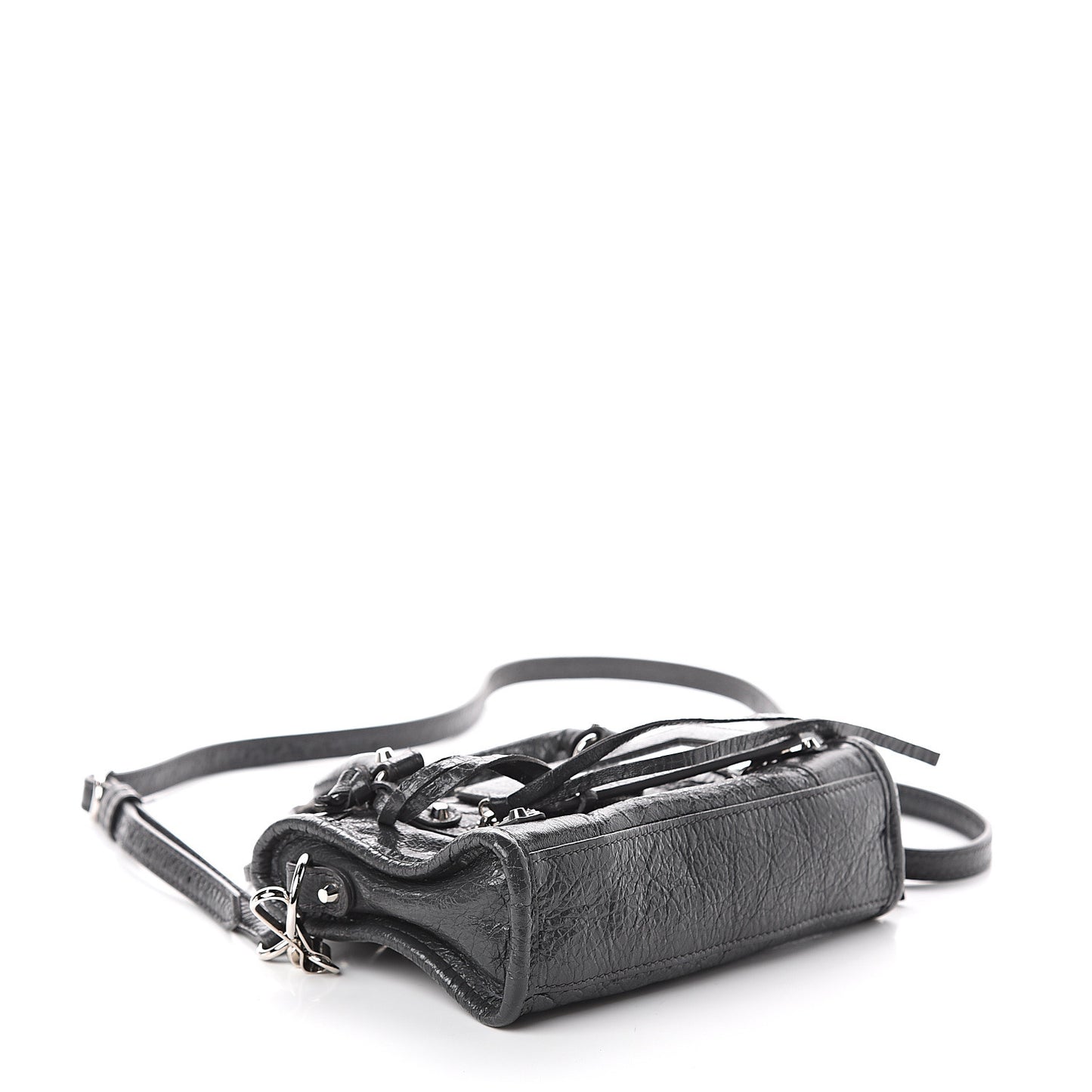 Agneau Classic Silver Hardware Nano City Gris Fossile