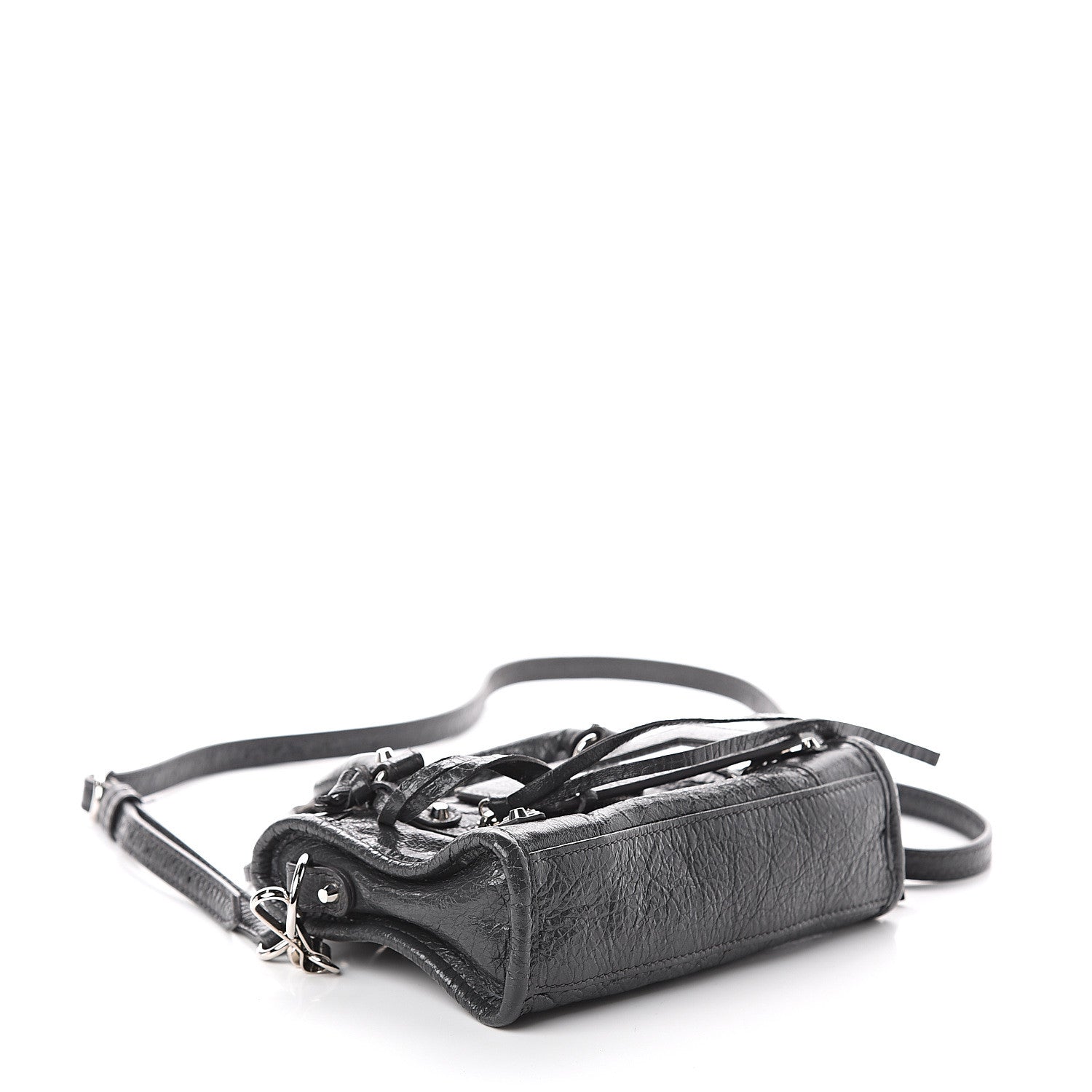 Balenciaga Agneau Classic Silver Hardware Nano City Gris Fossile 3 of 7
