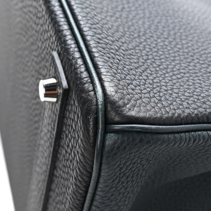 Hermes Togo Horseshoe Birkin 40 Black Vert Rousseau 11 of 12