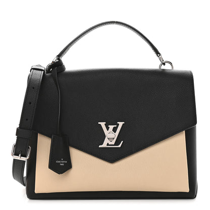 Louis Vuitton Soft Calfskin My Lockme Top Handle Vanille Black 1 of 8