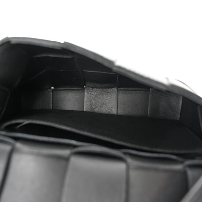 Bottega Veneta Lambskin Maxi Intreccio Small Cassette Crossbody Bag Black 5 of 10