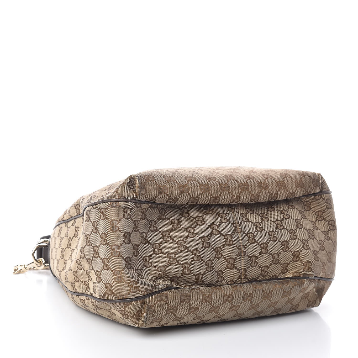 Gucci Monogram Margaux Calfskin Medium Emily Hobo Beige Ebony Cocoa 4 of 11