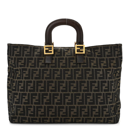 Fendi Zucca Top Handle Tote Tobacco 1 of 16