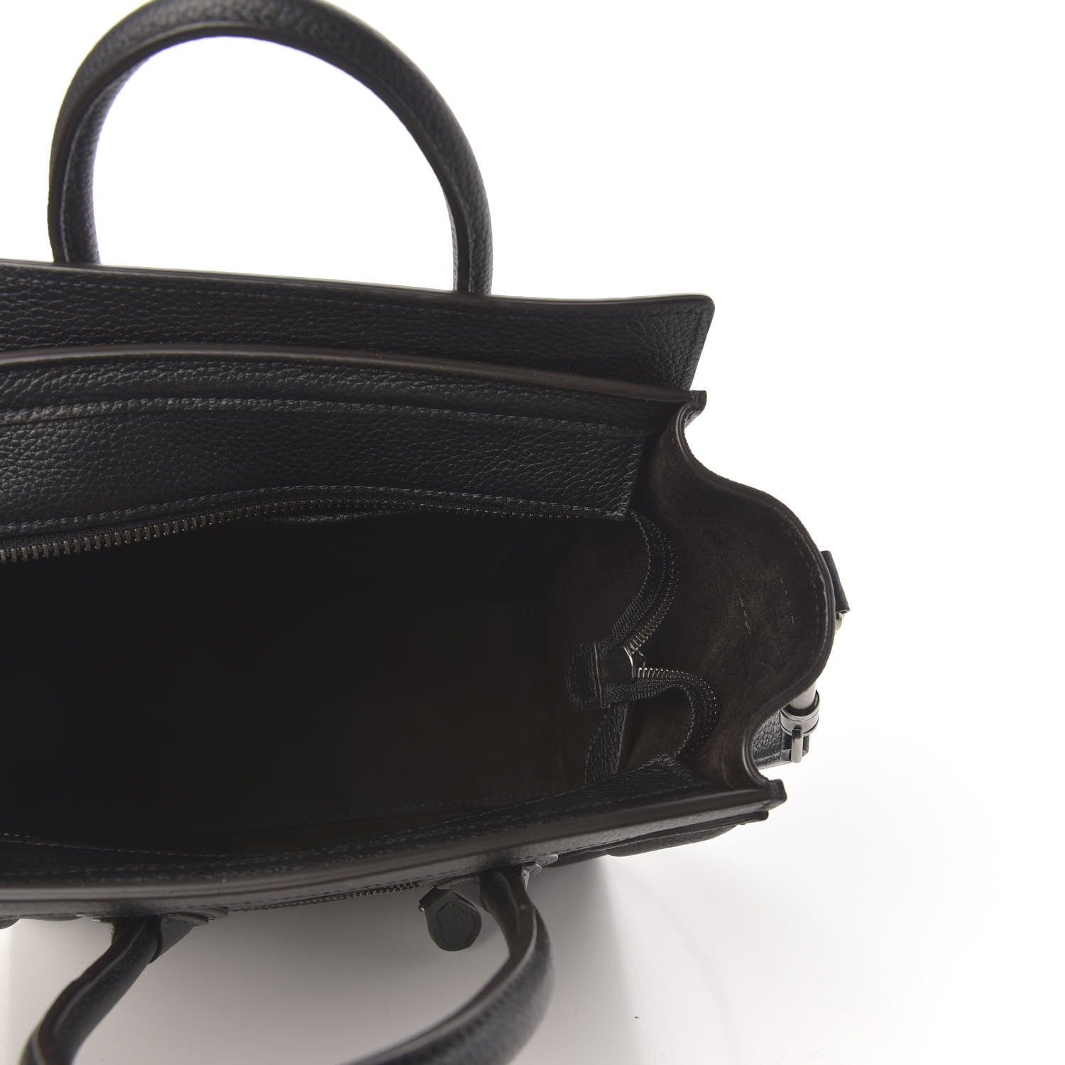Celine Drummed Calfskin Nano Luggage Black 8 of 11