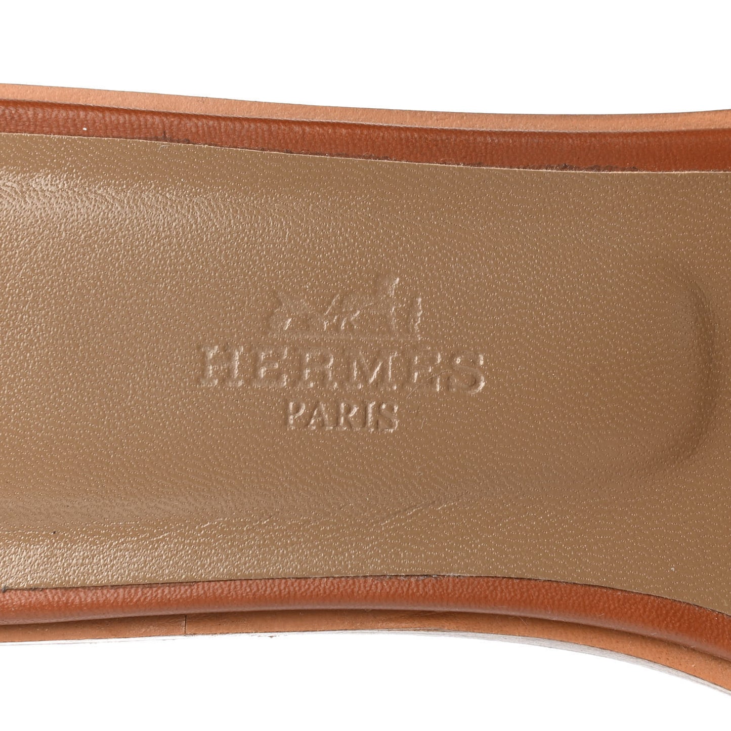 Box Calfskin Oran Sandals 37.5 Gold