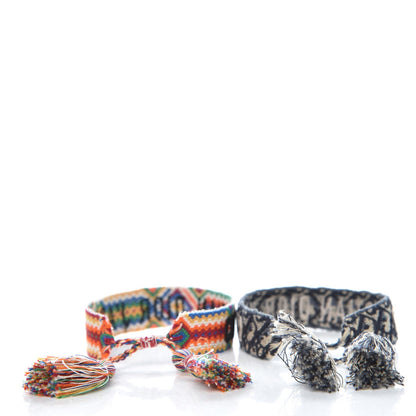 Christian Dior Woven Cotton J'Adior Friendship Bracelet Set 3 of 4