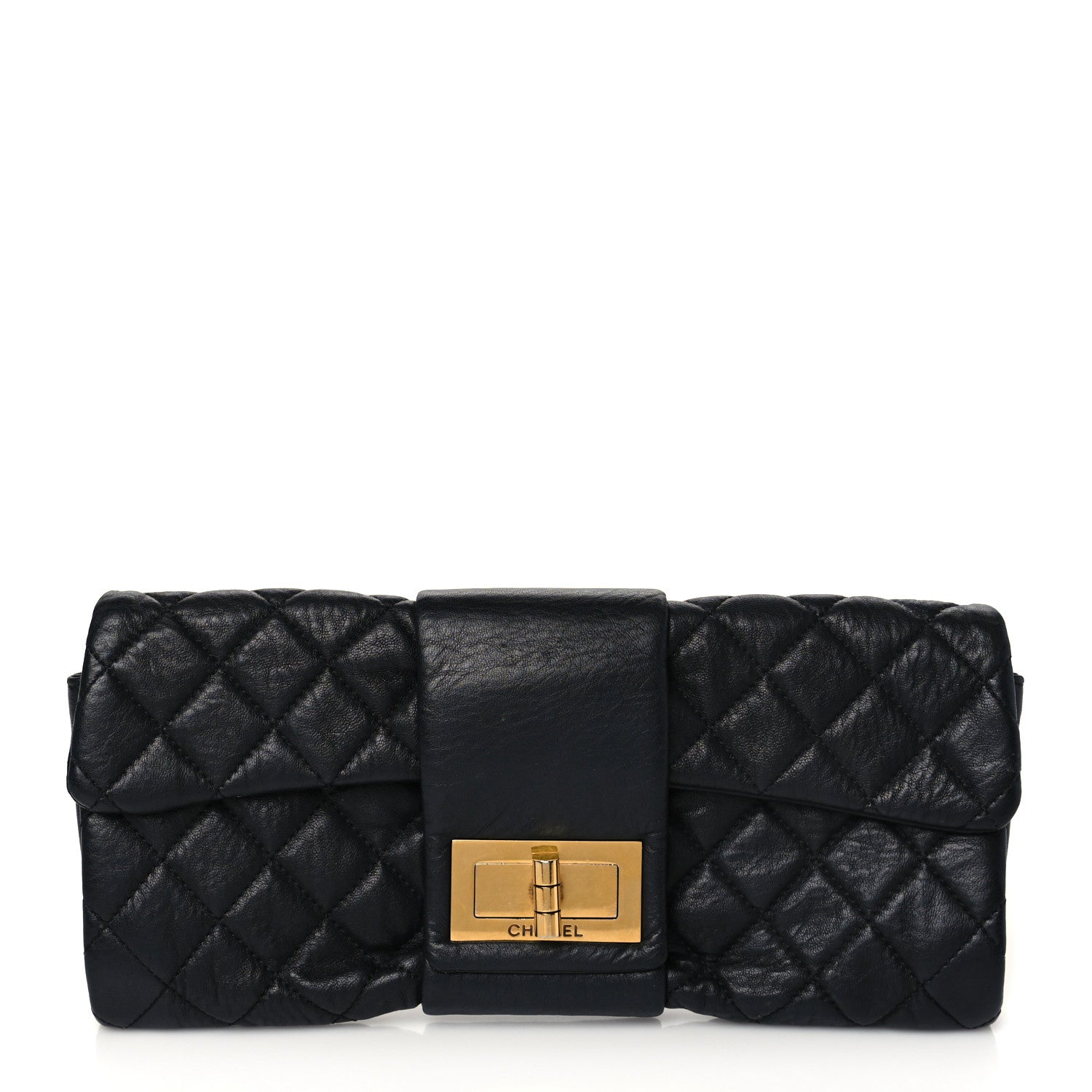 Chanel Sheepskin Mademoiselle Clutch Black 1 of 10
