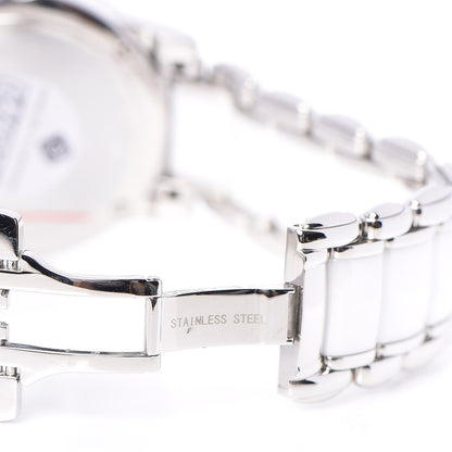 David Yurman Stainless Steel Ceramic Diamond 38mm Classic Quartz Watch White 10 of 11