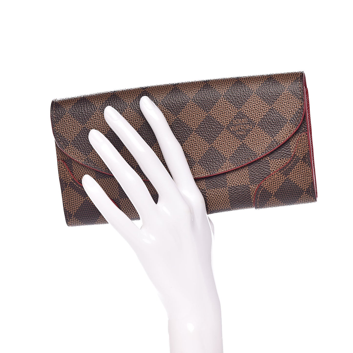 Damier Ebene Caissa Wallet Cherry