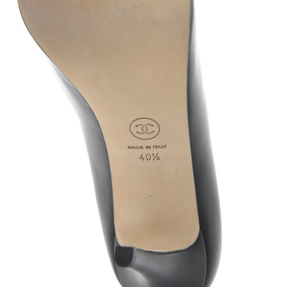 Chanel Lambskin CC Pumps 40.5 Black 6 of 9