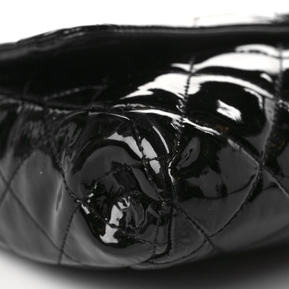 Chanel Patent Quilted Clutch with Chain Flap Black 8 of 9