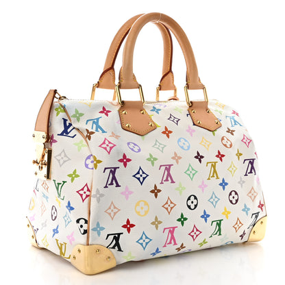 Louis Vuitton Monogram Multicolor Speedy 30 White 3 of 13