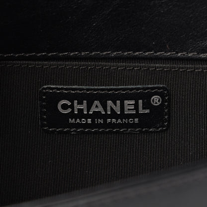 Chanel Calfskin Quilted Medium Top Handle Boy Flap Black 5 of 12