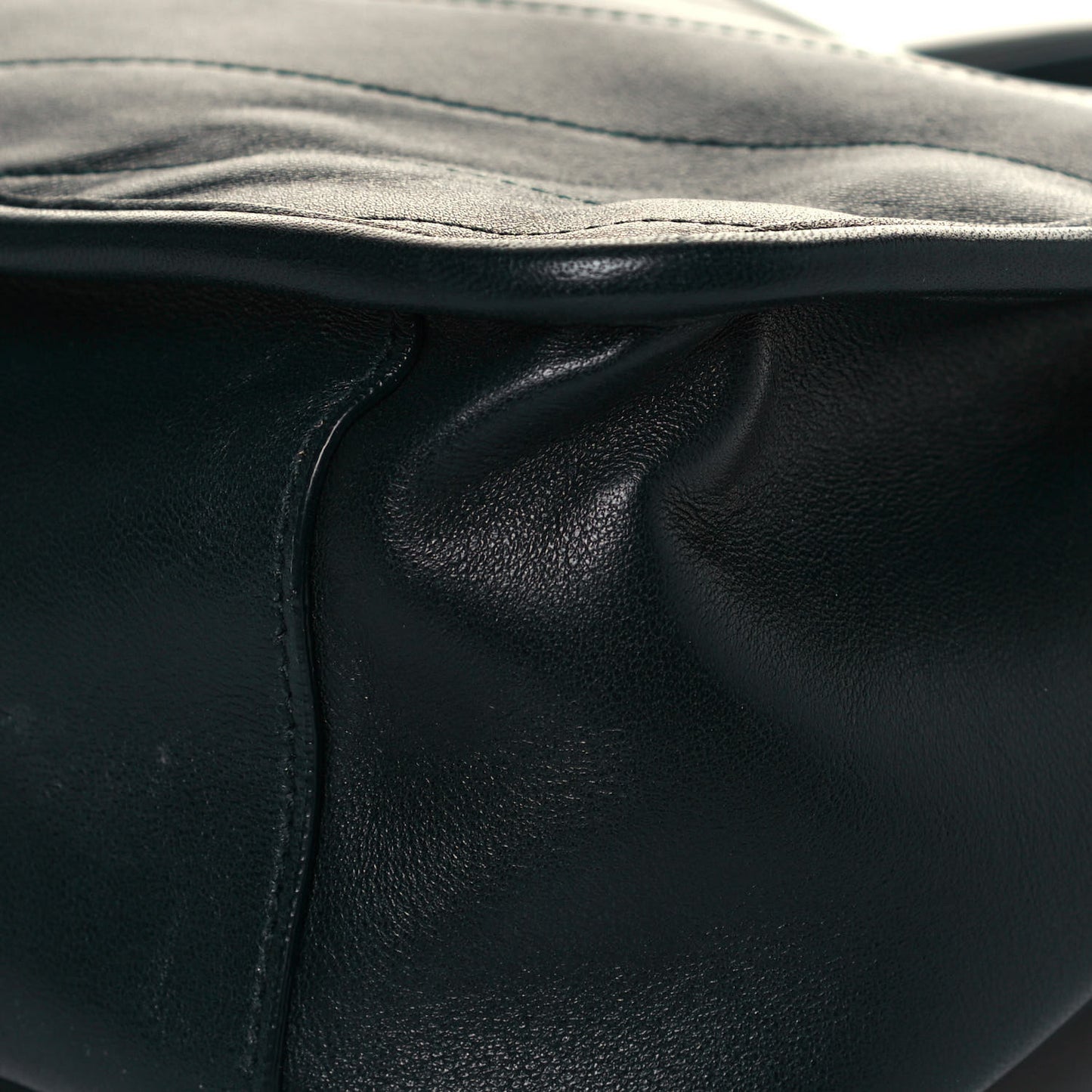 Lambskin Matelasse Monogram Medium Niki Chain Satchel Dark Green