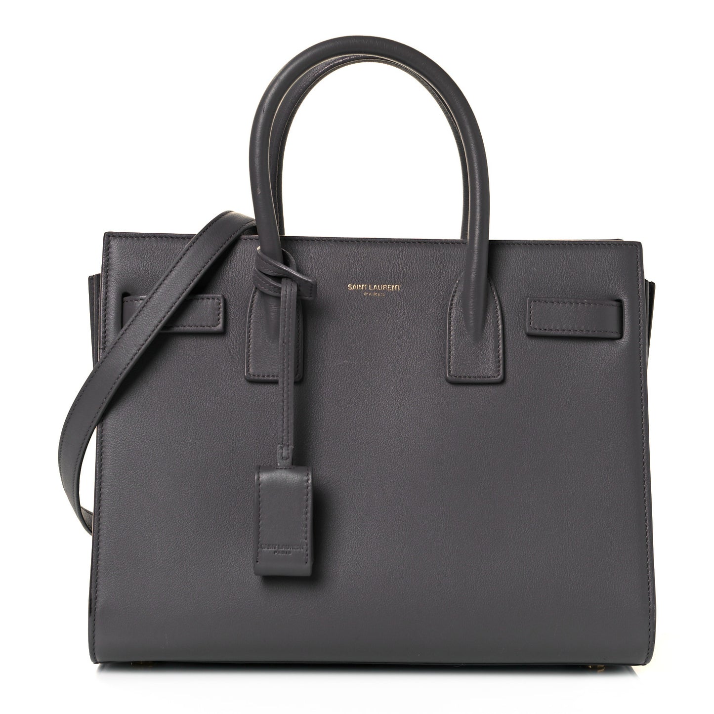 Grained Calfskin Baby Sac De Jour Fog