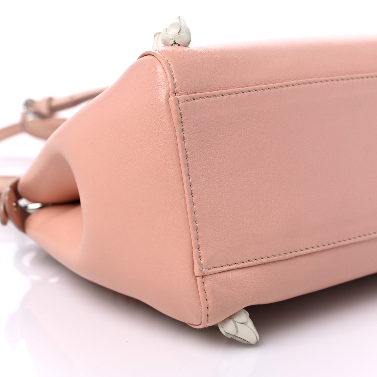 Nappa Rosebud Mini Peekaboo Iconic Satchel Baby Pink