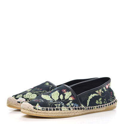 Gucci Canvas Flora Print Espadrilles 37.5 Black Multicolor 3 of 7