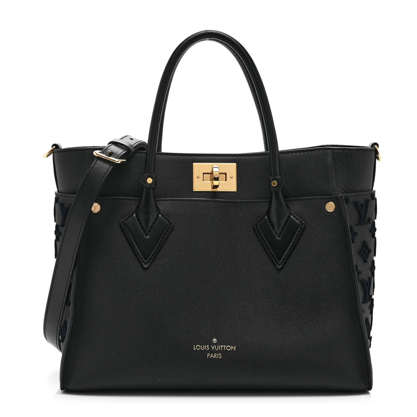 Calfskin Monogram Tufting On My Side Black