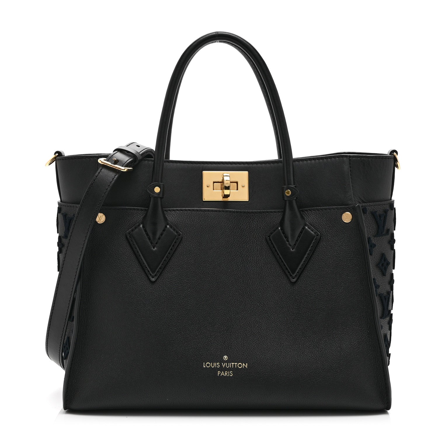 Louis Vuitton Calfskin Monogram Tufting On My Side Black 1 of 9