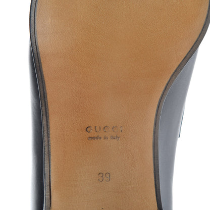 Gucci Calfskin Web Interlocking G Tassel Loafers 39 Black 9 of 10