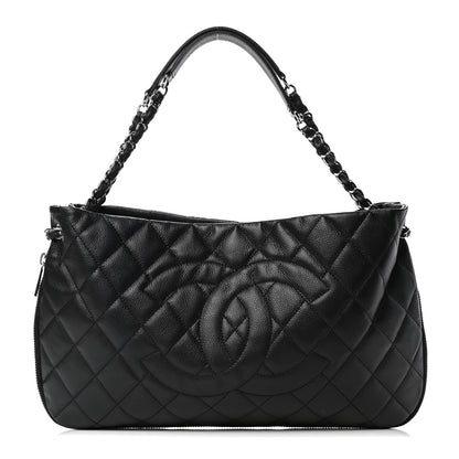 Chanel Caviar Quilted Expandable Zip Shoulder Bag Black 1 of 4