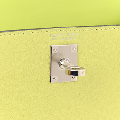 Hermes Chevre Mysore Mini Kelly Sellier 20 Jaune Bourgeon 6 of 11