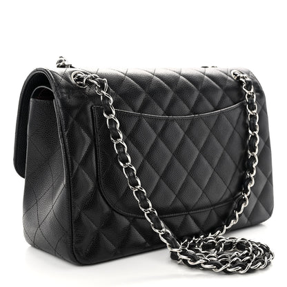 Chanel Caviar Quilted Jumbo Double Flap Black 3 of 11
